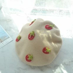 Unzzy HOT SALE Strawberry Beret KF9363