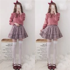 Unzzy HOT SALE Vintage Plaid Skirt KF90435 8 Unzzy HOT SALE Vintage Plaid Skirt KF90435