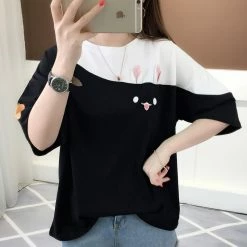 Unzzy HOT SALE Cute Rabbit Loose T-shirt KF50142 11 Unzzy HOT SALE Cute Rabbit Loose T-shirt KF50142