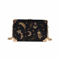 Unzzy Embroidered Stars Shoulder Crossbody Bag KF24012 HOT SALE