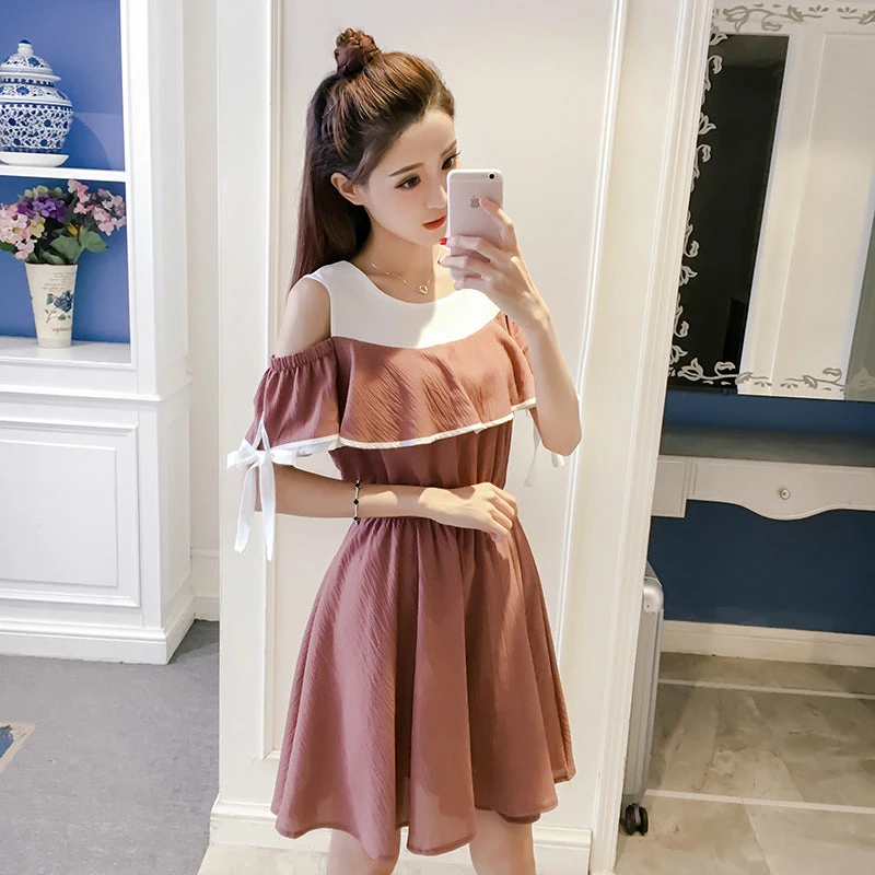 Unzzy Off-the-shoulder Ruffled Dress KF50044 HOT SALE 3 Unzzy Off-the-shoulder Ruffled Dress KF50044 HOT SALE