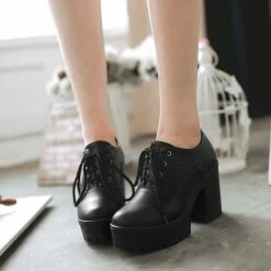 Unzzy Harajuku High-heeled Platform Shoes KF2245 HOT SALE