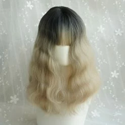Unzzy HOT SALE Golden Gradient Spray Roll Wig KF24078