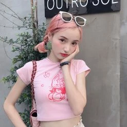 Unzzy Chic Bunny T-shirt KF90405 HOT SALE