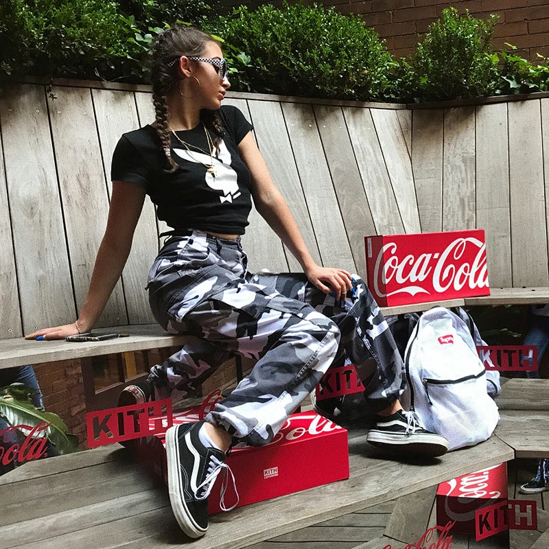 Unzzy Hip Hop Camouflage High Waist Pants KF81110 4 Unzzy Hip Hop Camouflage High Waist Pants KF81110