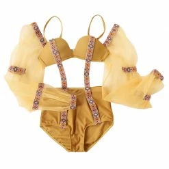 Unzzy HOT SALE Yellow One-piece Swimsuit KF90487