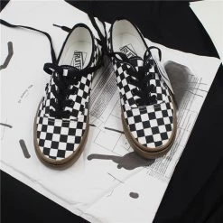 Unzzy Black And White Plaid Canvas Shoes KF90553 HOT SALE 13 Unzzy Black And White Plaid Canvas Shoes KF90553 HOT SALE