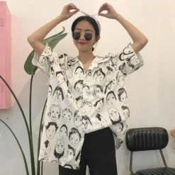 Unzzy Harajuku Graffiti Shirt KF81208 HOT SALE