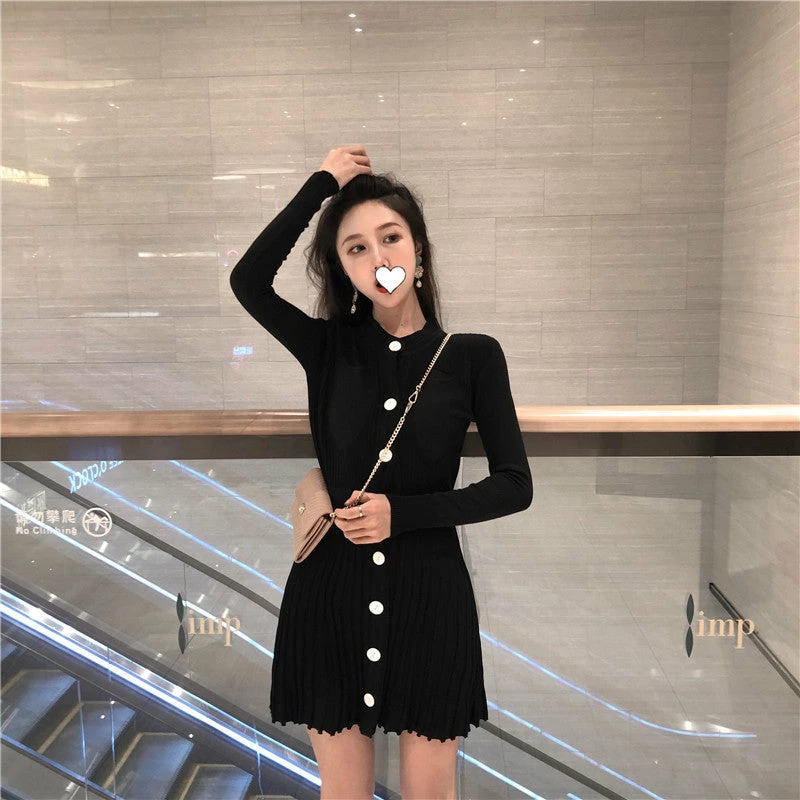 Unzzy Long Sleeve Knit Dress KF80025 HOT SALE 6 Unzzy Long Sleeve Knit Dress KF80025 HOT SALE