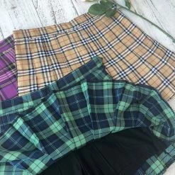 Unzzy Plaid Pleated Skirt KF90410 18 Unzzy Plaid Pleated Skirt KF90410
