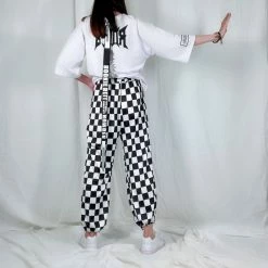 Unzzy HOT SALE Harajuku Plaid Pants KF90152