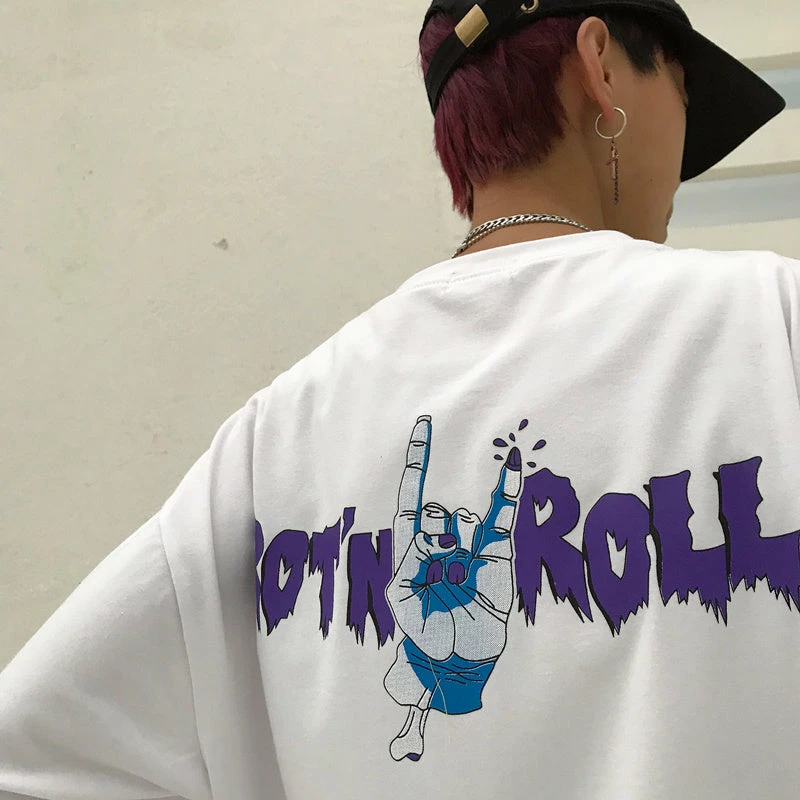 Unzzy Ulzzang Unisex T-shirt KF90394 5 Unzzy Ulzzang Unisex T-shirt KF90394