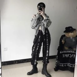 Unzzy HOT SALE Text Printing Casual Pants KF80069 10 Unzzy HOT SALE Text Printing Casual Pants KF80069