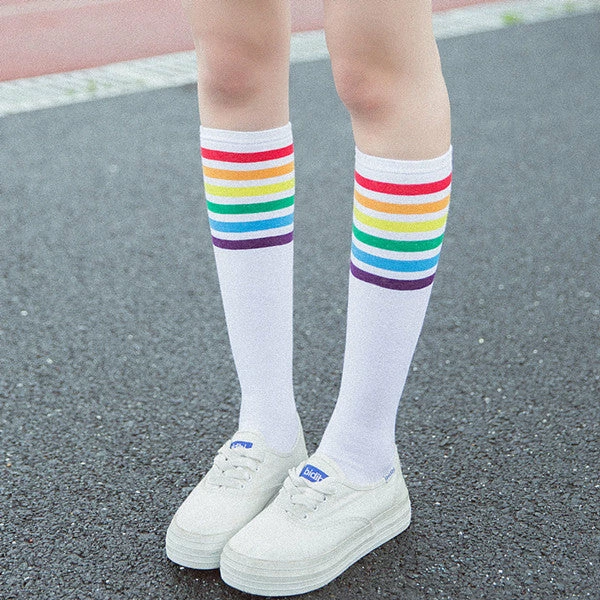 Unzzy Rainbow Striped Socks KF50090 2 Unzzy Rainbow Striped Socks KF50090