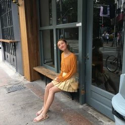 Unzzy HOT SALE High Waist Pleated Skirt KF24054 9 Unzzy HOT SALE High Waist Pleated Skirt KF24054