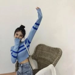 Unzzy Knit Long Sleeve Sweater KF2354 HOT SALE