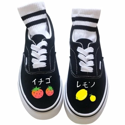 Unzzy HOT SALE Fruit Canvas Shoes KF25070 2 Unzzy HOT SALE Fruit Canvas Shoes KF25070