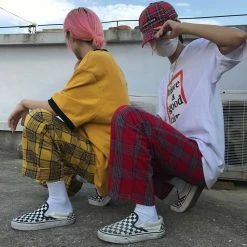 Unzzy Unisex Plaid Pants KF9128 HOT SALE