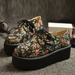 Unzzy HOT SALE Vintage Embroidered Leather Women's Shoes KF30208 7 Unzzy HOT SALE Vintage Embroidered Leather Women's Shoes KF30208