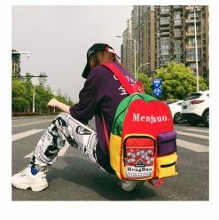 Unzzy Bags/Backpack Menghuo Hip Hop Backpack KF50126 7 Unzzy Bags/Backpack Menghuo Hip Hop Backpack KF50126