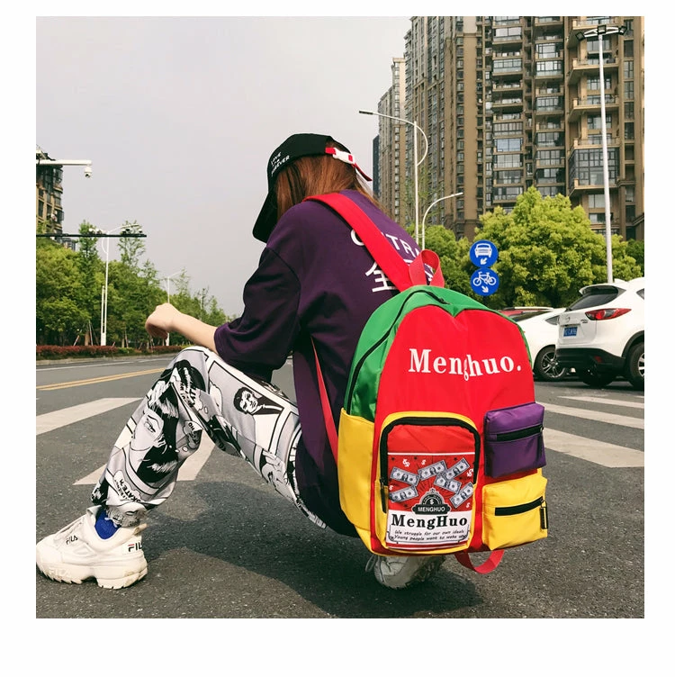 Unzzy Bags/Backpack Menghuo Hip Hop Backpack KF50126 4 Unzzy Bags/Backpack Menghuo Hip Hop Backpack KF50126