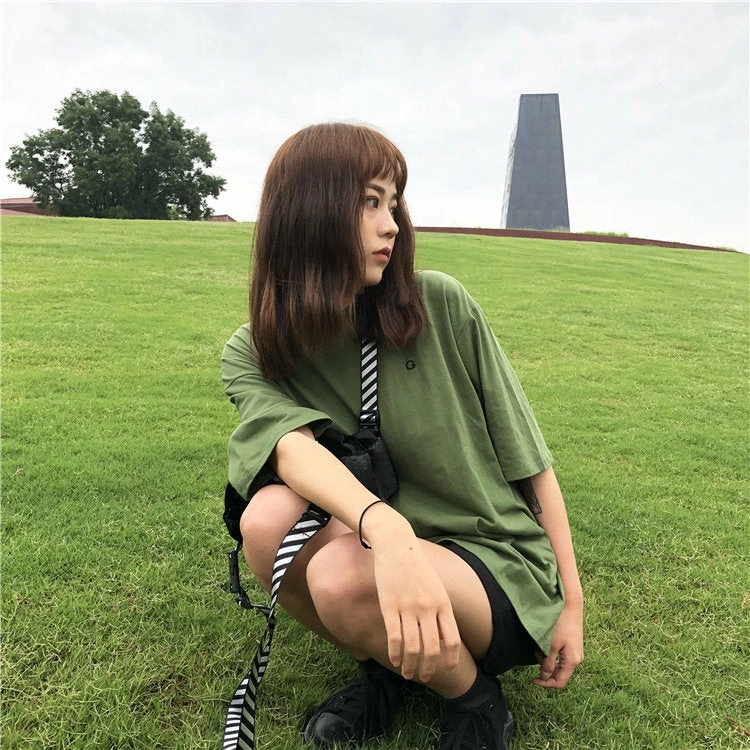 Unzzy HOT SALE Embroidered Green T-shirt KF90378 4 Unzzy HOT SALE Embroidered Green T-shirt KF90378