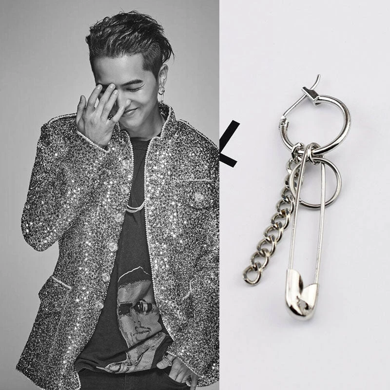 Unzzy Mino Alloy Pin Chain Earrings KF30354 1 Unzzy Mino Alloy Pin Chain Earrings KF30354