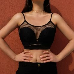 Unzzy Mesh Camisole Vest KF90608