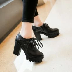 Unzzy Korean Fashion Vintage High Heels KF2246