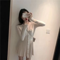 Unzzy Long Sleeve Knit Dress KF80025 HOT SALE