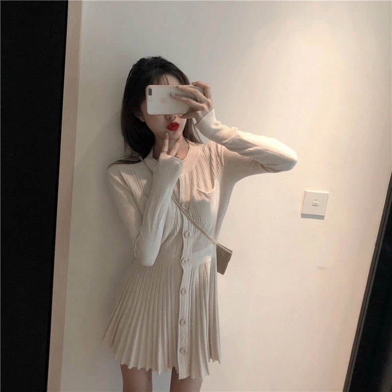 Unzzy Long Sleeve Knit Dress KF80025 HOT SALE 2 Unzzy Long Sleeve Knit Dress KF80025 HOT SALE