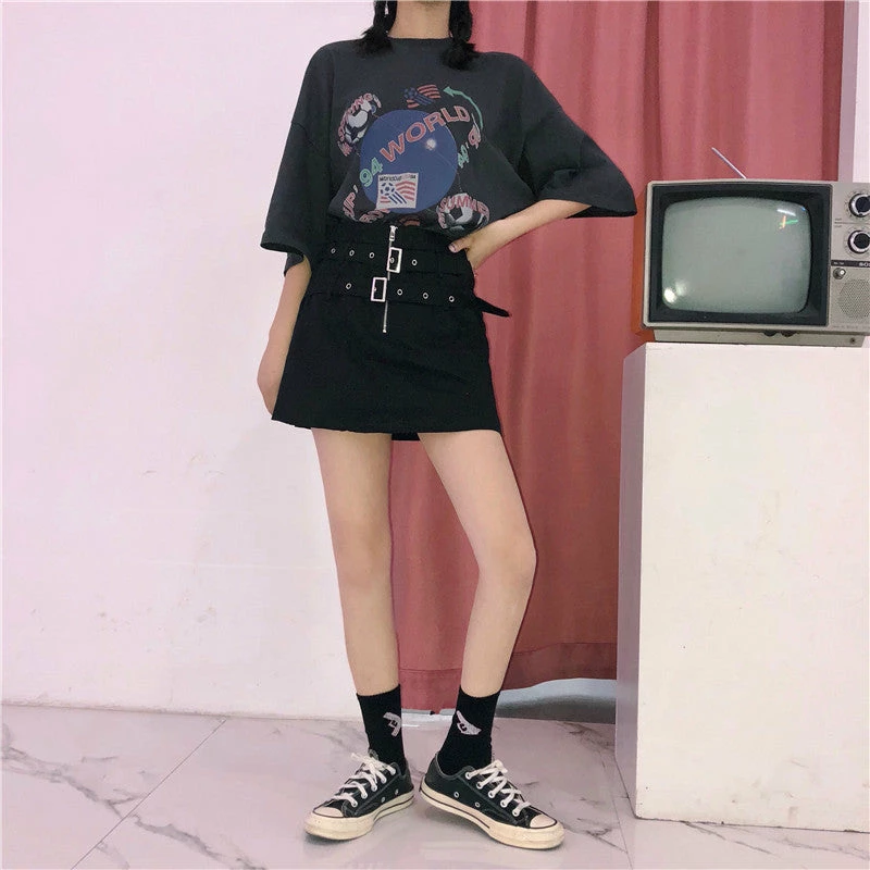 Unzzy Harajuku Retro Skirt KF25025 HOT SALE 3 Unzzy Harajuku Retro Skirt KF25025 HOT SALE