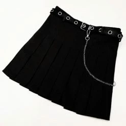 Unzzy Vintage Belt Pleated Skirt + Belt KF2245 HOT SALE
