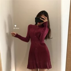 Unzzy Long Sleeve Knit Dress KF80025 HOT SALE 9 Unzzy Long Sleeve Knit Dress KF80025 HOT SALE