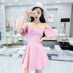 Unzzy HOT SALE One-shoulder Strap Dress KF50101 7 Unzzy HOT SALE One-shoulder Strap Dress KF50101