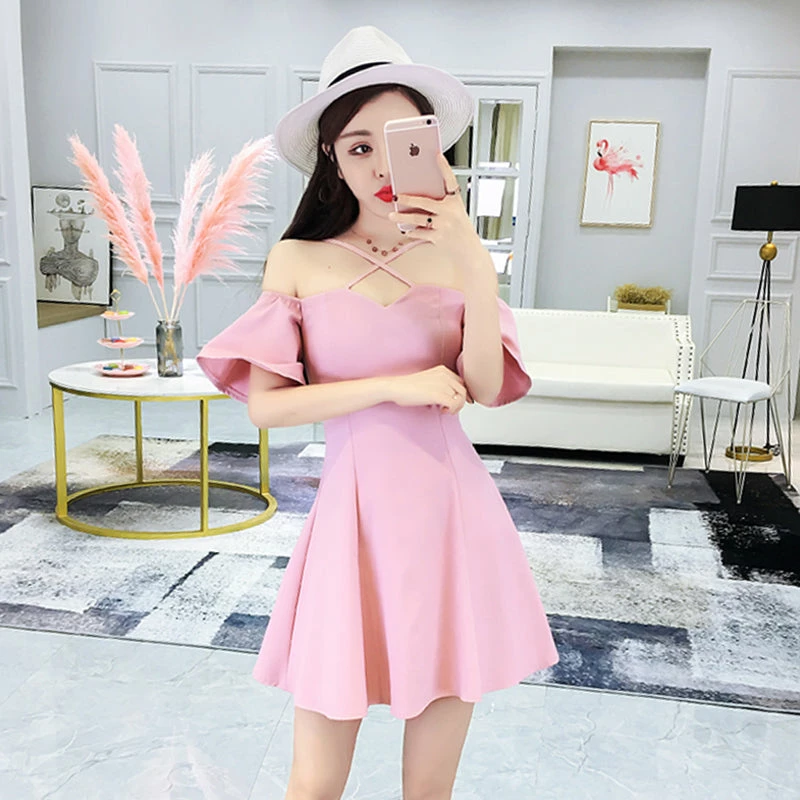 Unzzy HOT SALE One-shoulder Strap Dress KF50101 1 Unzzy HOT SALE One-shoulder Strap Dress KF50101