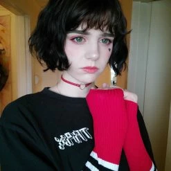 Unzzy Black Short Curly Hair KF9240