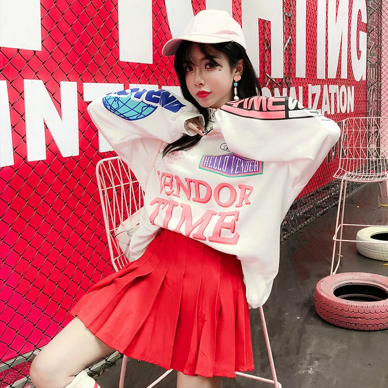 Unzzy HOT SALE Vendor Time Loos Sleeve Long Sweatshirt KF2286 7 Unzzy HOT SALE Vendor Time Loos Sleeve Long Sweatshirt KF2286