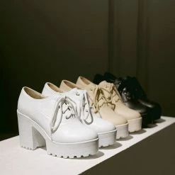 Unzzy Harajuku High-heeled Platform Shoes KF2245 HOT SALE