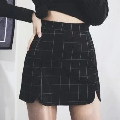 Unzzy HOT SALE Plaid Petals Hip Short Skirt KF50523 14 Unzzy HOT SALE Plaid Petals Hip Short Skirt KF50523