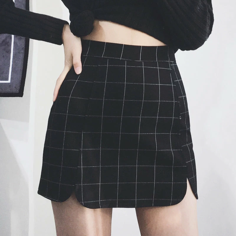 Unzzy HOT SALE Plaid Petals Hip Short Skirt KF50523 5 Unzzy HOT SALE Plaid Petals Hip Short Skirt KF50523