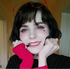 Unzzy Black Short Curly Hair KF9240