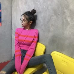 Unzzy Knit Long Sleeve Sweater KF2354 HOT SALE