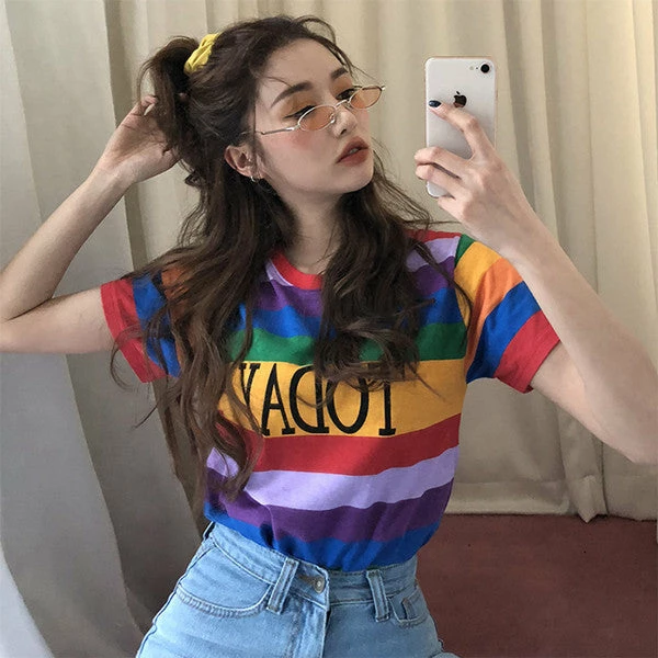Unzzy HOT SALE Today Rainbow T-shirt KF50079 1 Unzzy HOT SALE Today Rainbow T-shirt KF50079