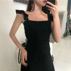 Unzzy Sexy Ruffled Suspender Dress KF50135 HOT SALE 9 Unzzy Sexy Ruffled Suspender Dress KF50135 HOT SALE