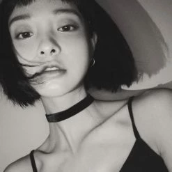 Unzzy HOT SALE Black Straight Hair With Bangs Short Wig KF24080