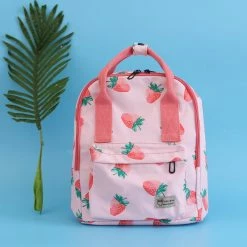 Unzzy Pink Cute Strawberry Backpack KF50112