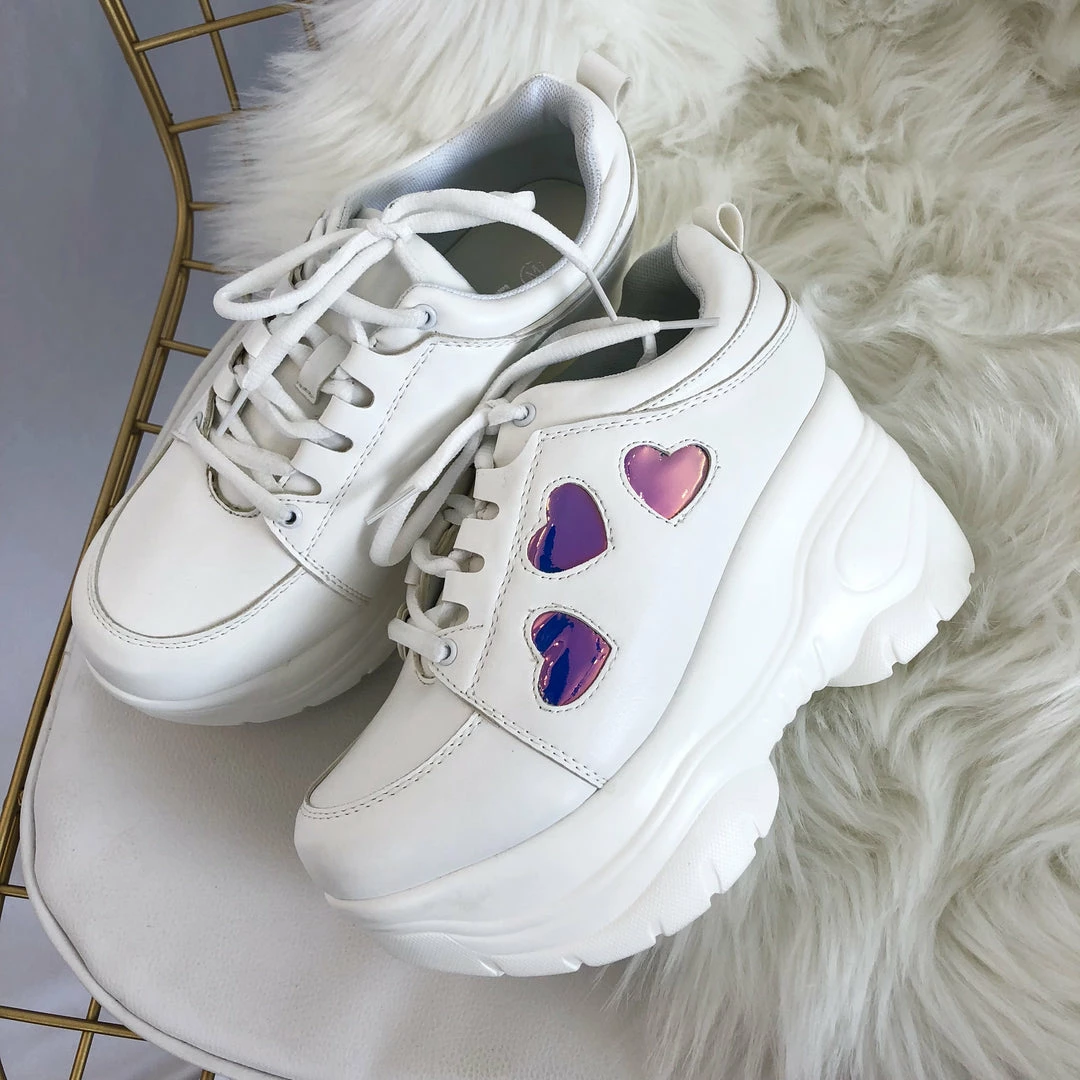 Unzzy Pastel Love Laser Sneakers KF90141 8 Unzzy Pastel Love Laser Sneakers KF90141