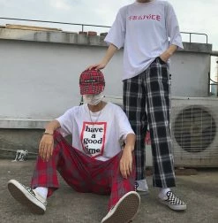 Unzzy Unisex Plaid Pants KF9128 HOT SALE