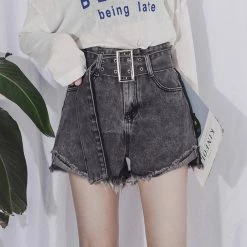 Unzzy Chic Denim Shorts KF90369